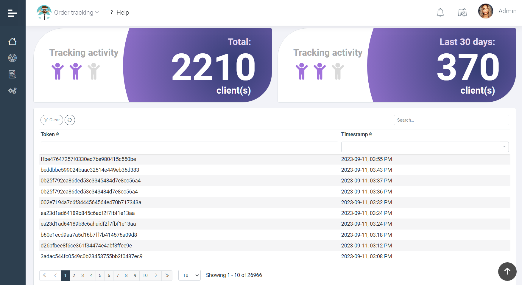 The Every8.Cloud Order tracking App