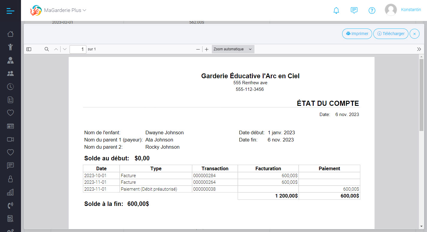 Enhancements to account statement print form Enhancements to account statement print form