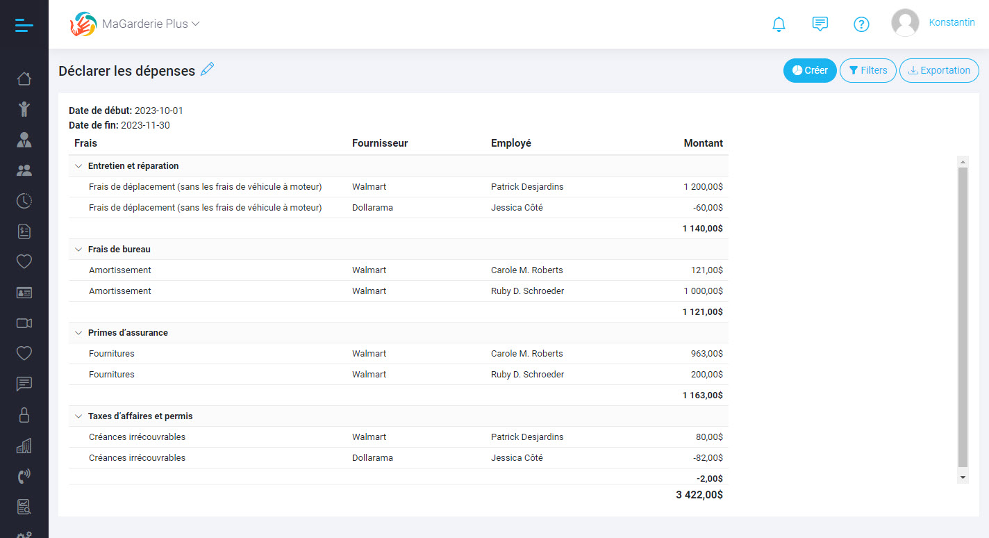 A new report 'Expenses' has been added to our application. A new report 'Expenses' has been added to our application.