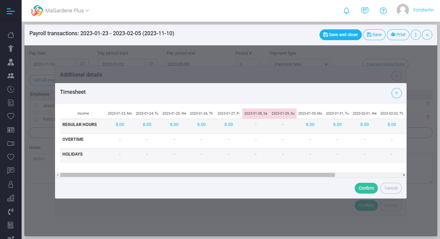 More useful features have been added to the payroll calculation module of the MaGarderie Plus application. More useful features have been added to the payroll calculation module of the MaGarderie Plus application.